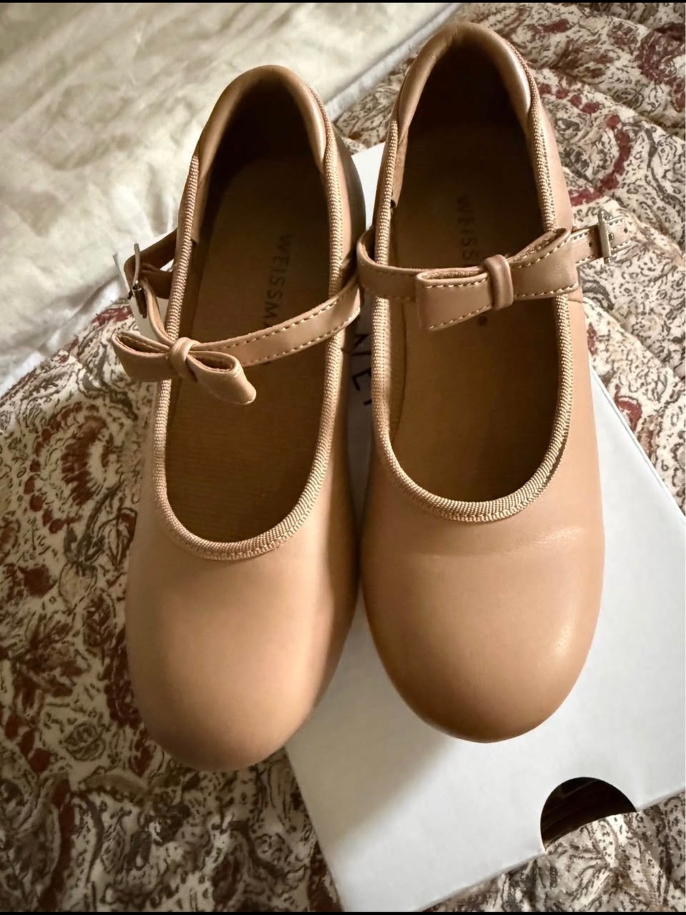 Weissman Caramel Matte Mary Jane Tap Shoes Size 12.5 C